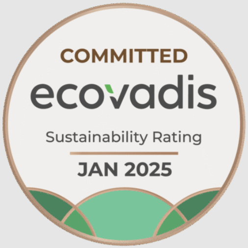 EcoVadis Committed sustainability rating badge.